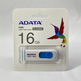 MEMORIA FLASH ADATA C008 16GB USB 2.0 BLANCO/AZUL (AC008-16G-RWE)